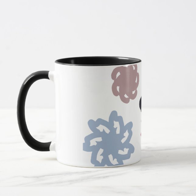 Caneca Inverno de gato preto  (Esquerda)