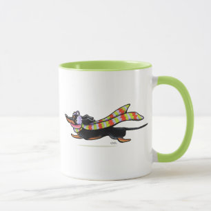 Caneca Inverno preto do funcionamento do frio do