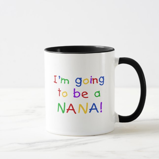 Caneca Ir ser uma Nana - camiseta das cores preliminares (Direita)