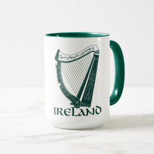 Caneca Ireland Harp Design, Irish Harp