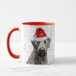 Caneca Irish Wolfhound Santa Dog Woof Background