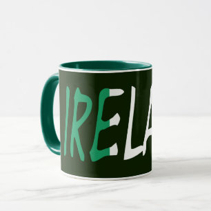 Caneca Irlanda sobreposta à música Irish Flag