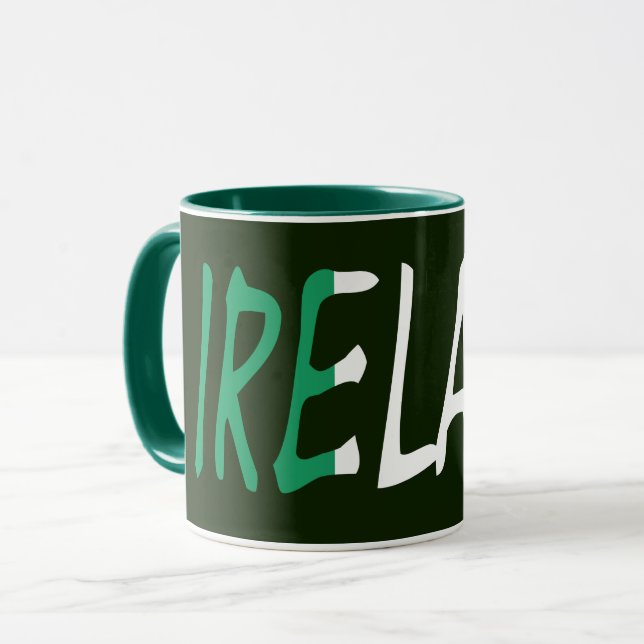 Caneca Irlanda sobreposta ao lema Irish Flag (Frente Esquerda)