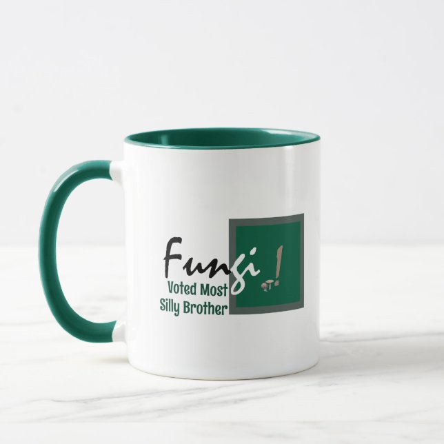 Caneca Irmão Humoroso Personalizado, Fungus Mushroom Pun (Esquerda)