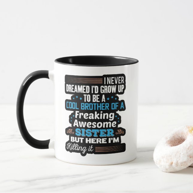 Caneca Irmão Legal Da Irmã Incrível Presente (Com Donut)