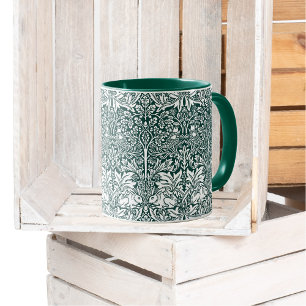 Caneca Irmão Rabbit Padrão Verde William Morris