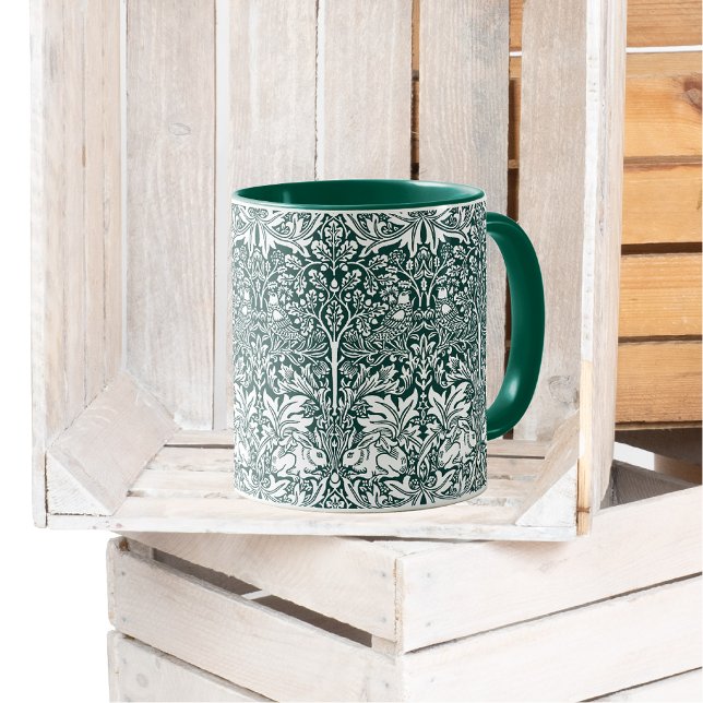 Caneca Irmão Rabbit Padrão Verde William Morris (Criador carregado)