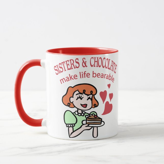 Caneca Irmãs e Chocolate (Esquerda)