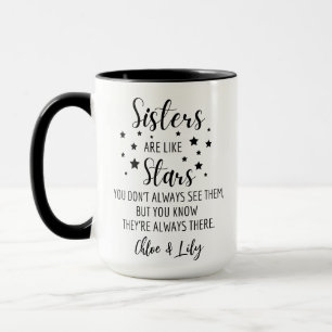 Caneca Irmãs são como estrelas que nem sempre as veem.