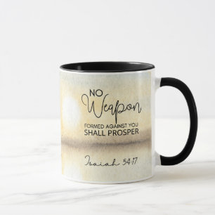 Caneca Isaiah 54 17 Nenhuma arma formada contra você Bíbl