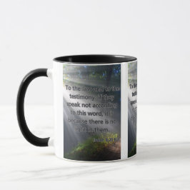 Caneca Isaiah 8:20 KJV - Escritura De Bíblia Pic De Dois