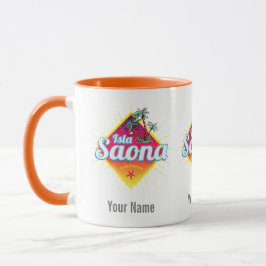 Caneca Isla Saona Caribe Retro República Dominicana
