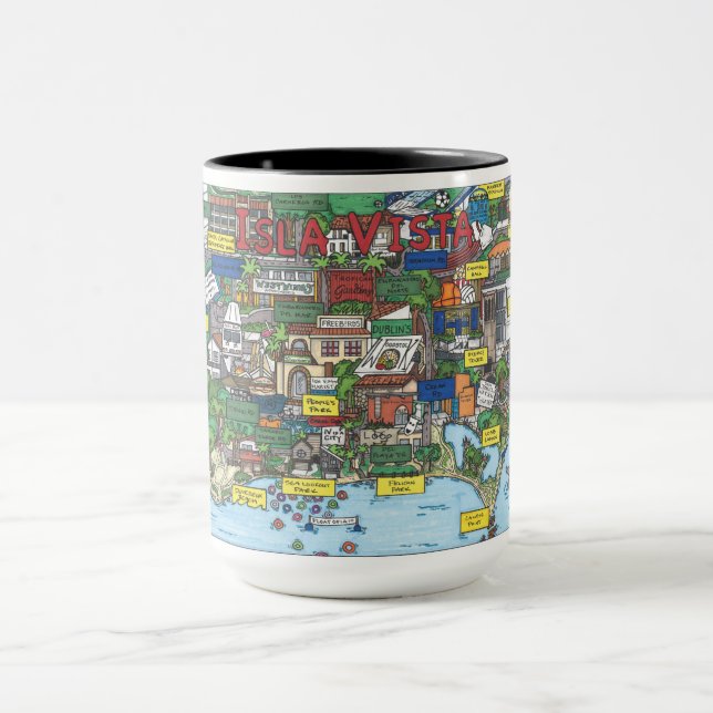 Caneca Isla Vista Map Coffee Mug (Centro)