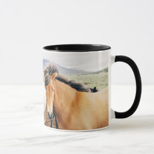 Caneca Islândia três cavalos da cor