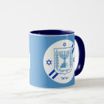 Caneca Israel Mugs e bandeira israelense / copo de café<br><div class="desc">Tea / Café Mugs: Moda israelense elegante e bandeira israelense com texto / nome personalizado hebraico - ama meu país,  presentes no escritório,  casamentos,  aniversários,  feriados,  patriotas / fãs esportivos</div>