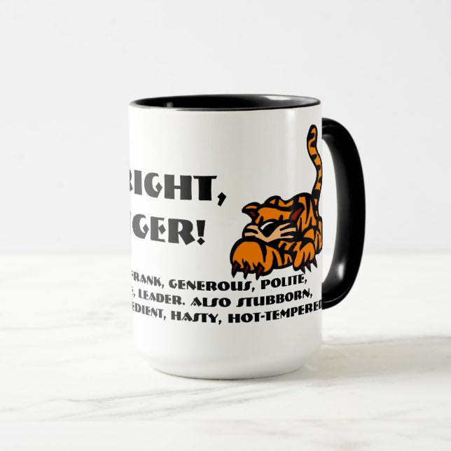 Caneca Isso mesmo, sou um tigre (Frente Esquerda)