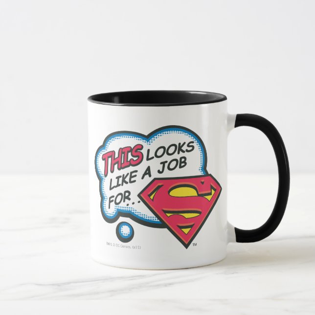 Caneca Isso parece um trabalho para o Super-Homem (Direita)