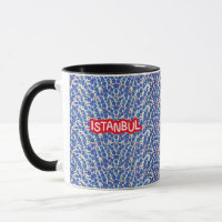 Istambul Turquia Souvenir Azul e Branco