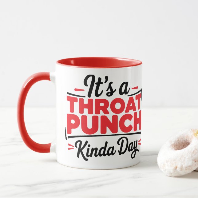 Caneca It’s A Throat Punch Kinda Day (Com Donut)