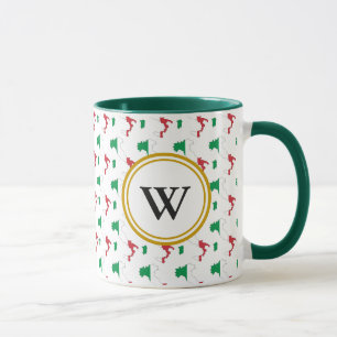 Caneca ITÁLIA   Monograma Bênção Nação Cristã Ital
