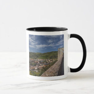Caneca Itália, Sardenha, Bosa. Vista da cidade a partir d