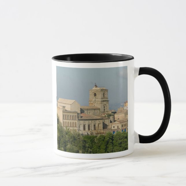 Caneca Itália, Sicília, Enna, vista da cidade a partir de (Direita)