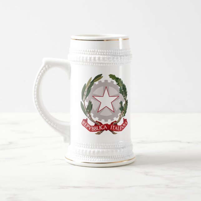 Caneca italiana da caneca de cerveja da brasão (Esquerda)