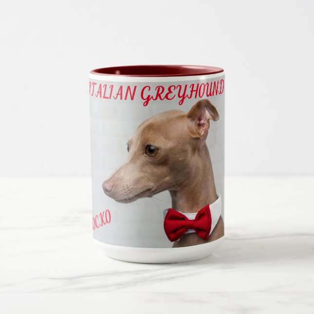 CANECA ITALIANO GREYHOUND COMBO DOIS MUG TONED. (Centro)