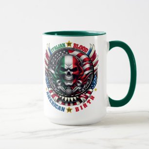 Caneca Italiano por Blood American por Birth ItalianAmeri
