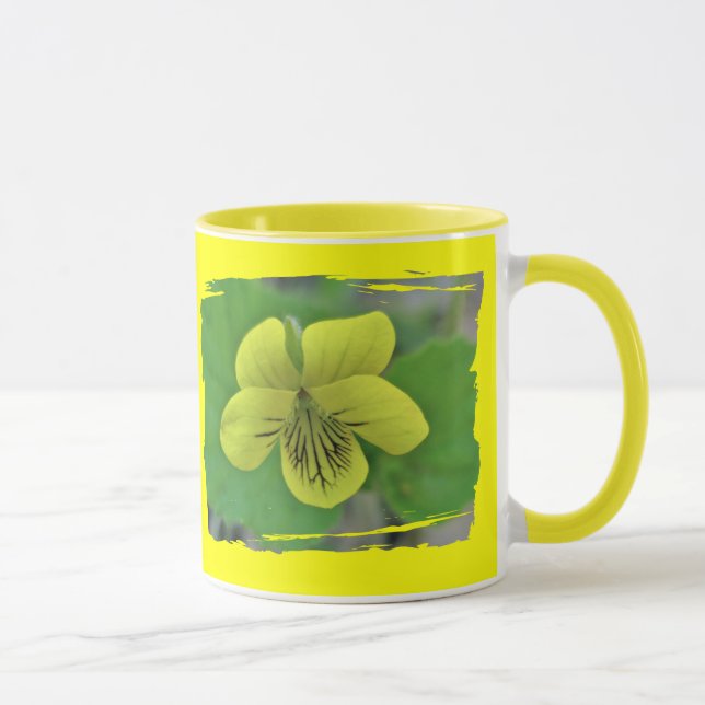Caneca Itens de Coordenada de Violeta Amarelo Selvagem (Direita)