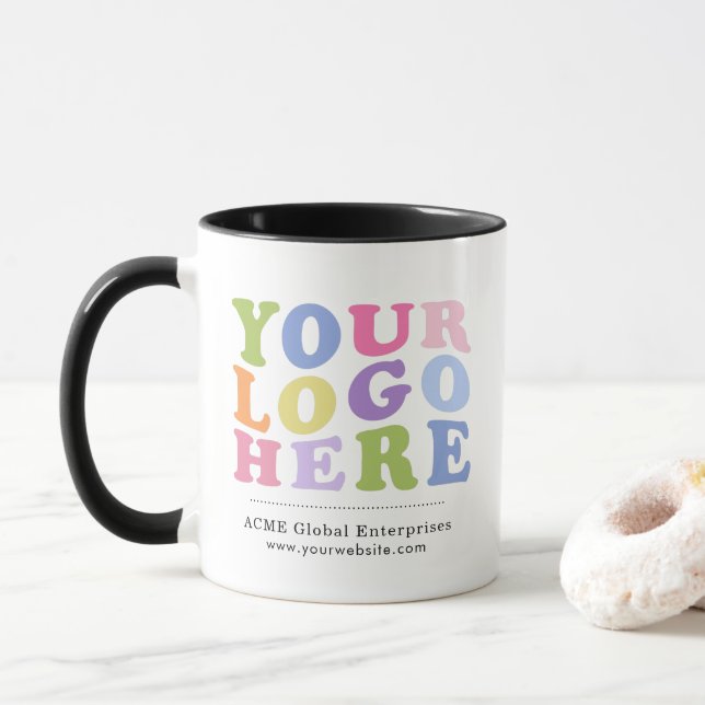 Caneca Itens de promocional Sem Mínimo, adicione seu logo (Com Donut)