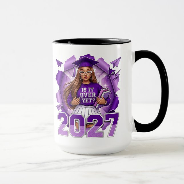 Caneca Já Terminou Funny 2027 Formatura Roxa (Direita)