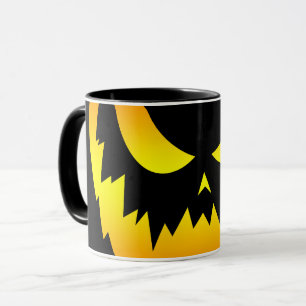 Caneca Jack O Lantern Pumpkin Face Gradiente