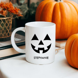 CANECA JACK O LANTERN PUMPKIN ROSTA NOME PERSONALIZADO