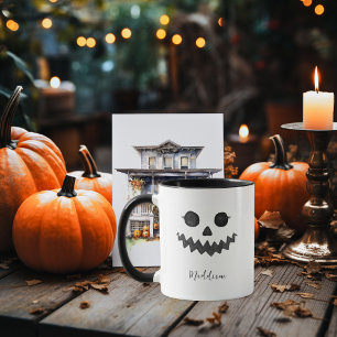 Caneca Jack O Lanterna Cabeça de Bomba Halloween