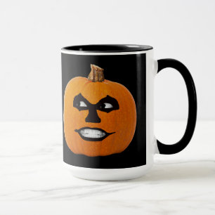 Caneca Jack o' Lanterna Rosto Sinistro, Abóbora Halloween