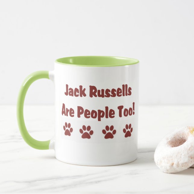 Caneca Jack Russells São Pessoas Demais (Com Donut)