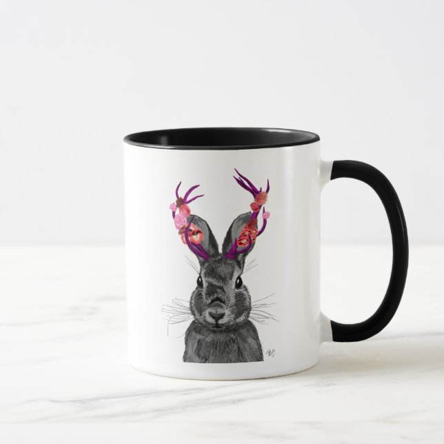 Caneca Jackalope com traficantes cor-de-rosa (Direita)