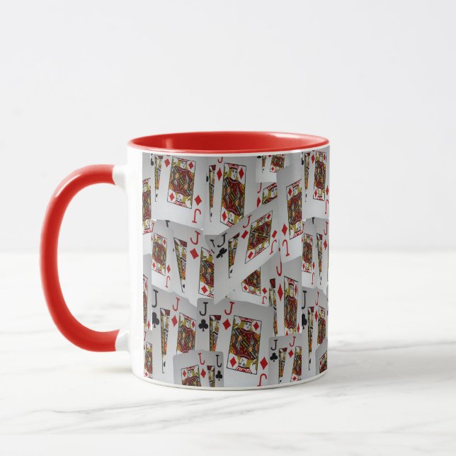 Caneca Jacks, Cartões De Poker, Coffee Combo Vermelho (Esquerda)