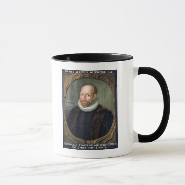 Caneca Jacobus Arminius, professor da teologia (Direita)