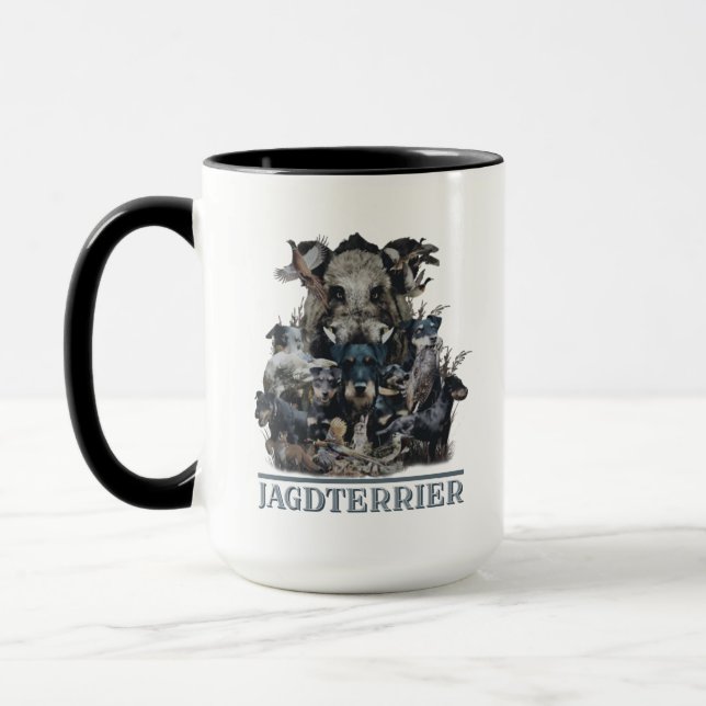 Caneca Jagdterrier (Esquerda)