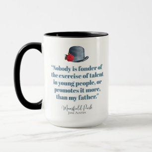 Caneca Jane Austen - Meu Pai - Chapéu Vintage