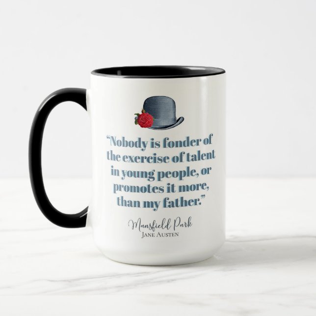 Caneca Jane Austen - Meu Pai - Chapéu Vintage (Esquerda)