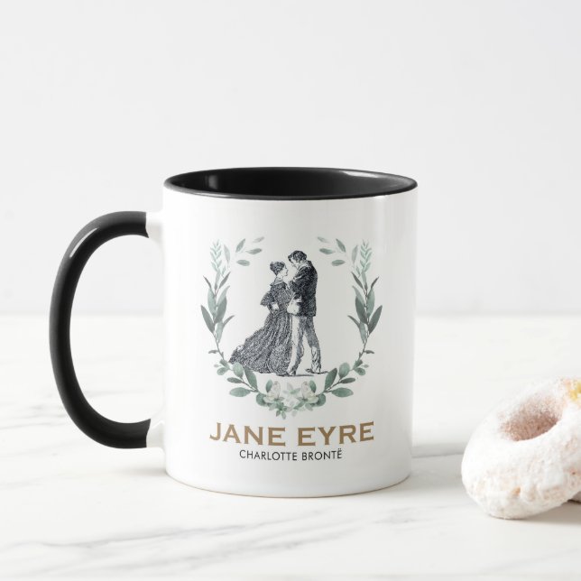 Caneca Jane Eyre e Edward Rochester com Wreath (Com Donut)