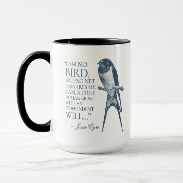 Caneca Jane Eyre - Não Sou Pássaro - Engula (Esquerda)