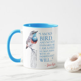 Caneca Jane Eyre - Não Sou Pássaro - Pássaro Azul Trocado