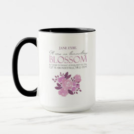 Caneca Jane Eyre - Sem Flor Transitório - Rosas Rosa