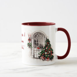 Caneca Janela de Natal Ilumina Fotografia