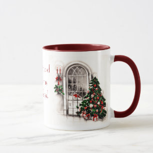 Caneca Janela de Natal Ilumina Fotografia
