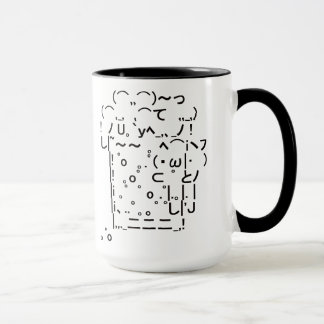 Caneca Japanese ASCII Art「beer」(black)